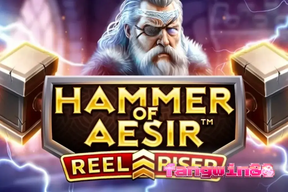 Tampilan visual slot Hammer of Aesir dengan tema mitologi Nordik yang gelap dan elegan.